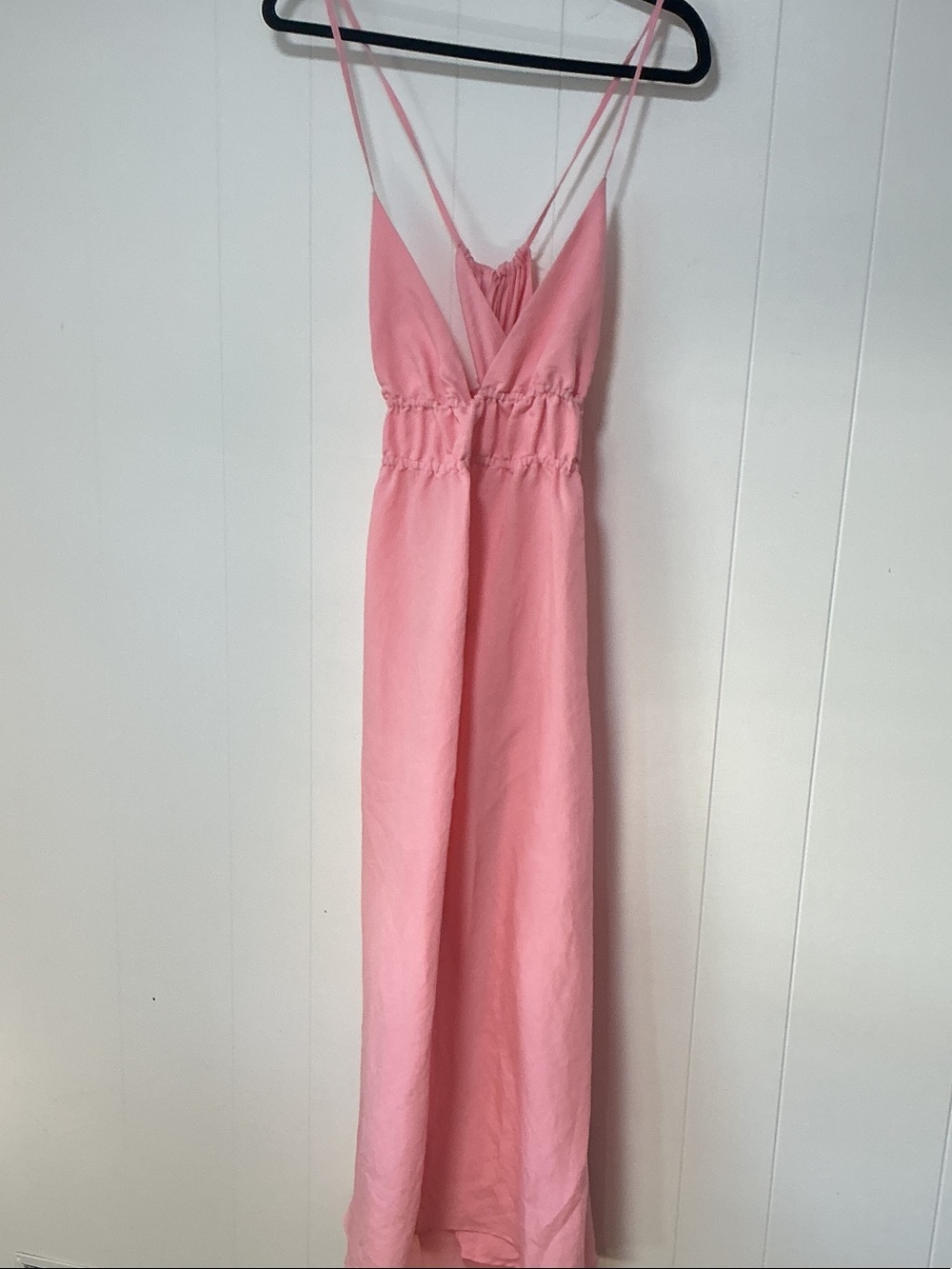 Zara pink tie back cotton summer dress